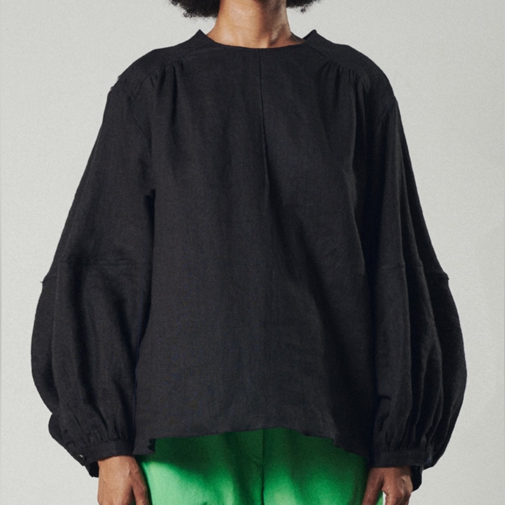 FABIANA PIGNA - Regina Linen Top - Black